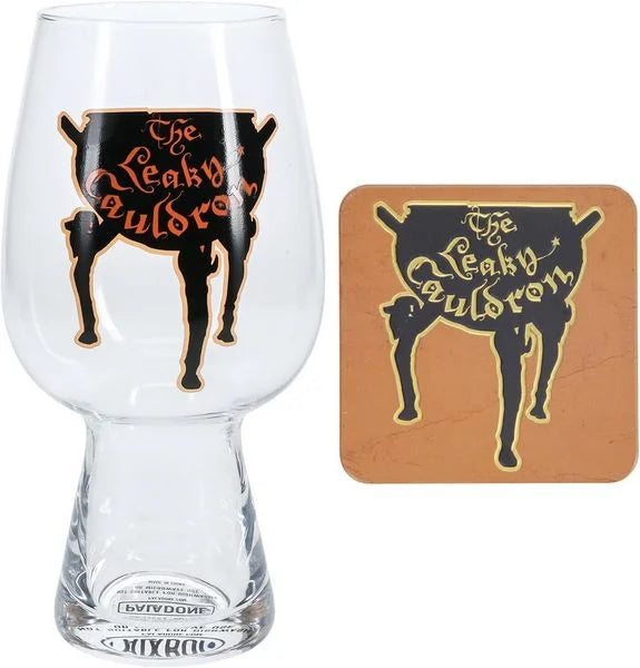 Harry Potter Leaky Cauldron Glas & Untersetzer Set