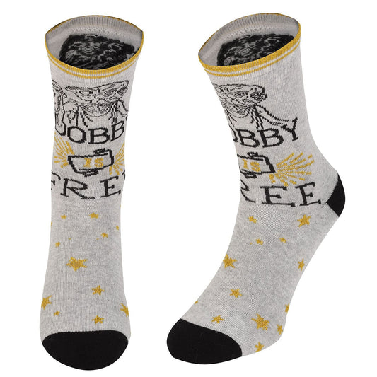 Harry Potter Socken – „Dobby Is Free“ (Größe S–M)