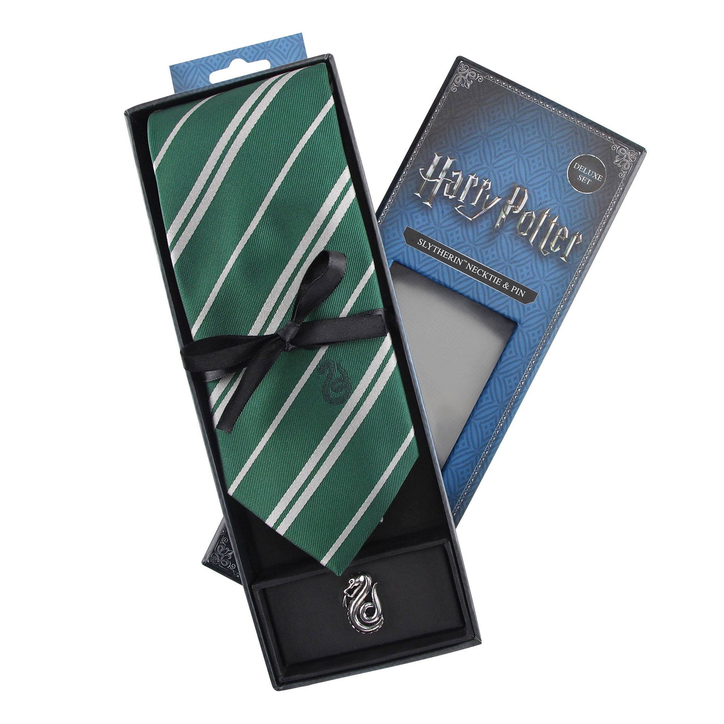 Harry Potter Krawatte & Ansteck-Pin Deluxe Box – Slytherin