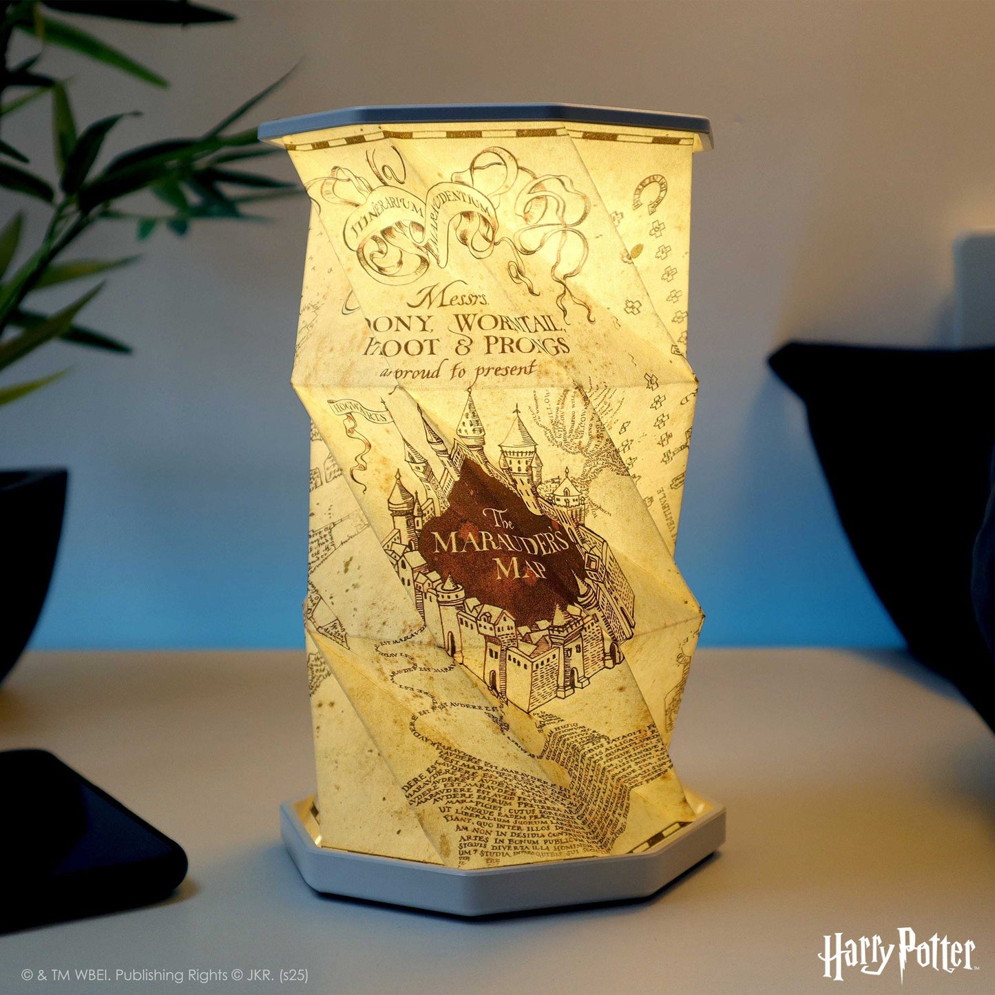 Harry Potter Faltbare LED-Lampe – Marauder’s Map (15 cm) | Dimmbar
