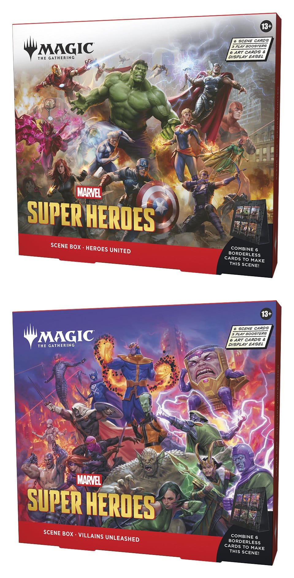 Magic: The Gathering – Marvel Super Heroes Szenenboxen Display (2) Englisch